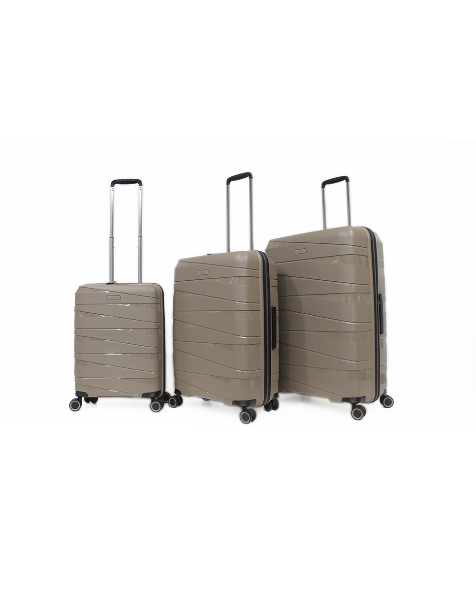 Trolley de Cabine de 4 Rodas Duplas |55,2 cm|2,29 kg Bege-3