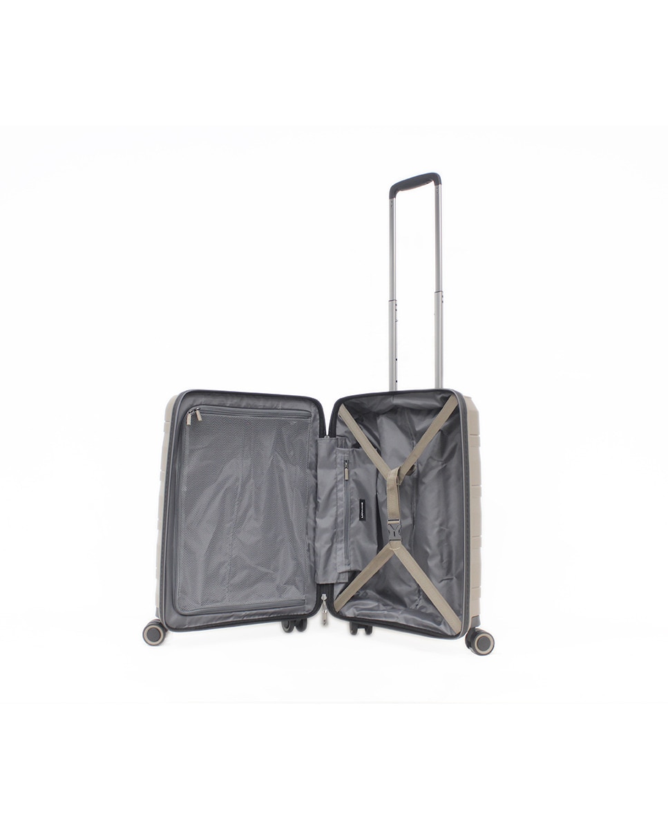 Trolley de Cabine de 4 Rodas Duplas |55,2 cm|2,29 kg Bege-2