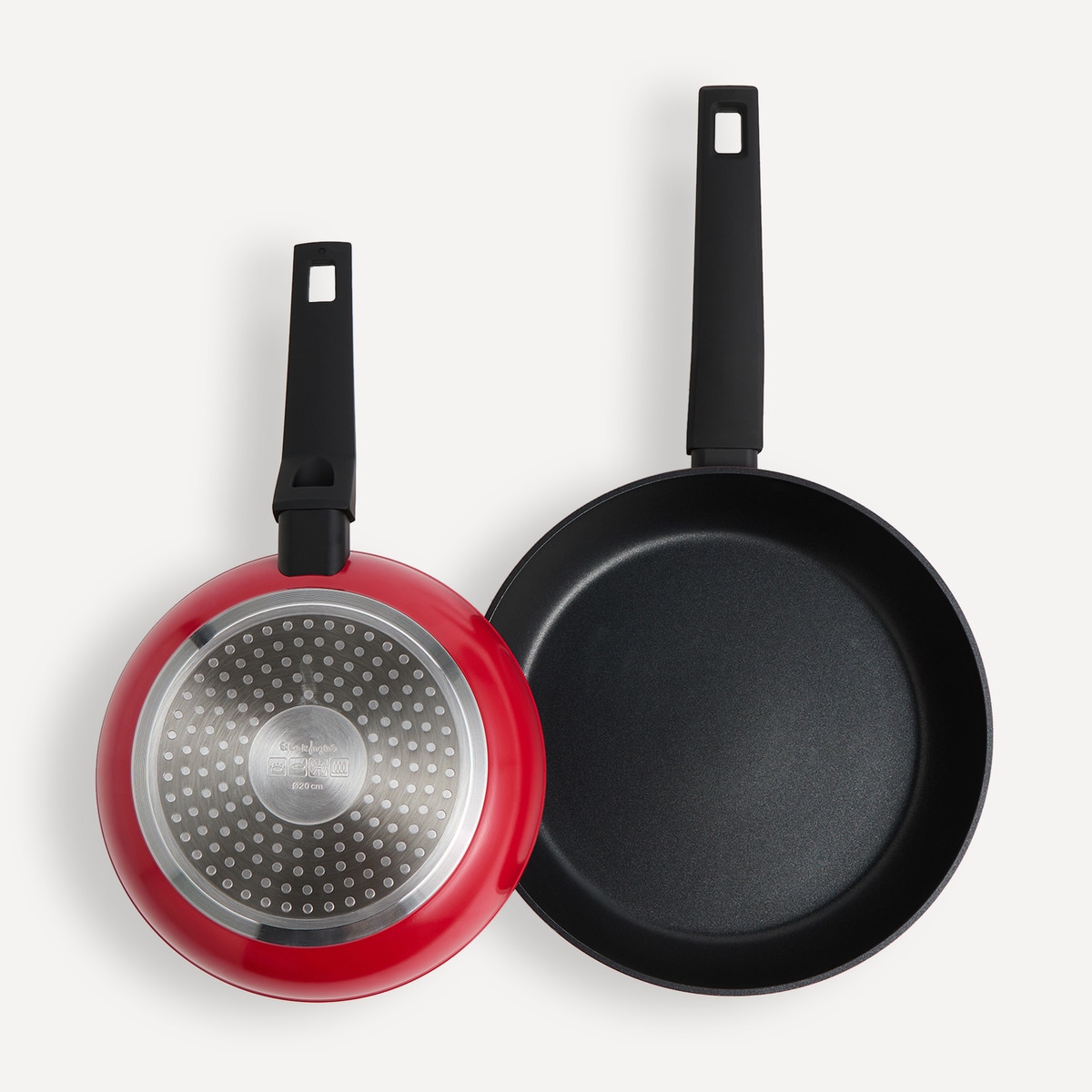 Set de 2 sartenes de aluminio Chrome El Corte Inglés Negro-3