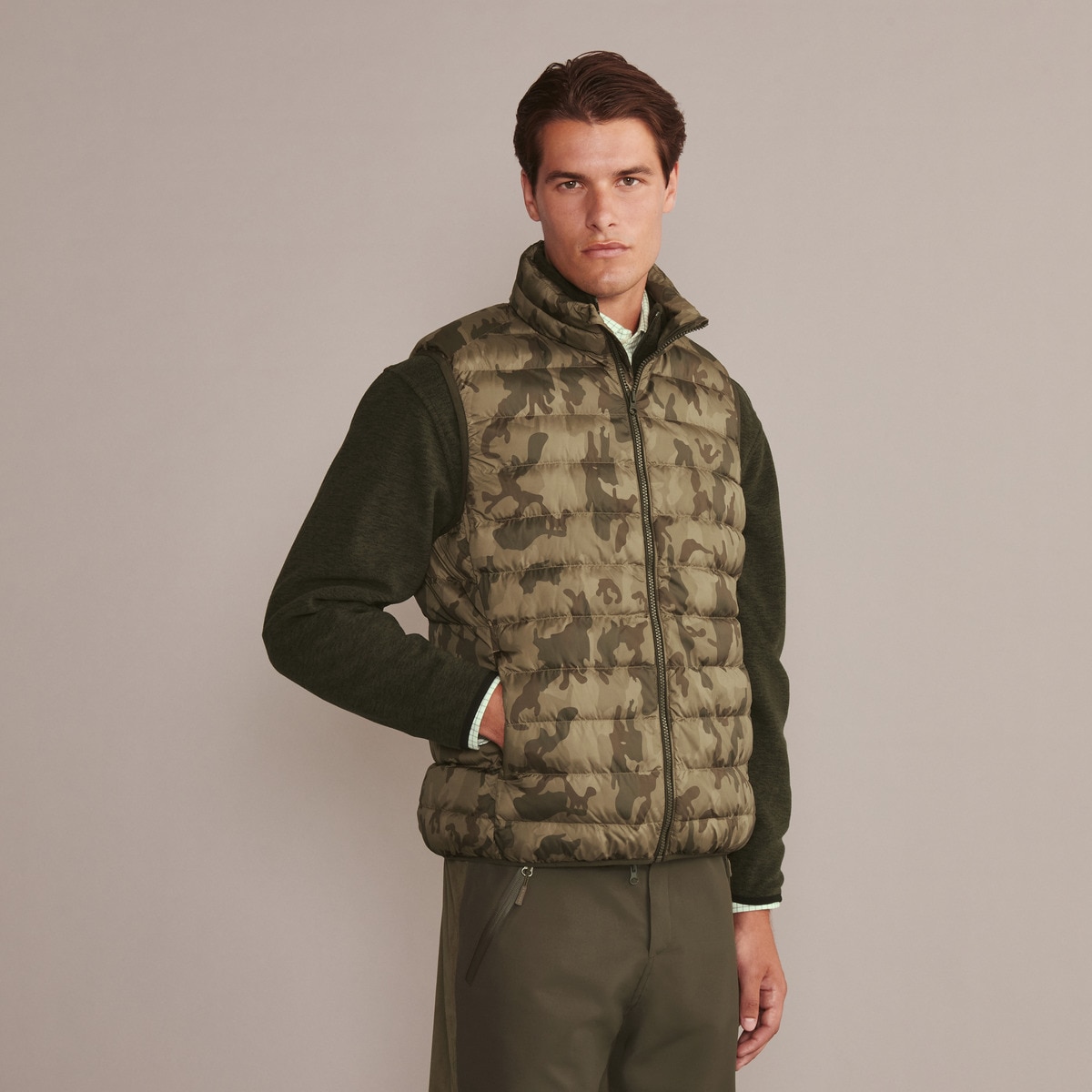 Colete acolchoado de homem Multicolor-2