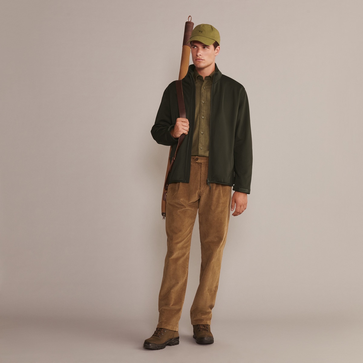 Blusão Softshell de Homem Verde Bosque-3
