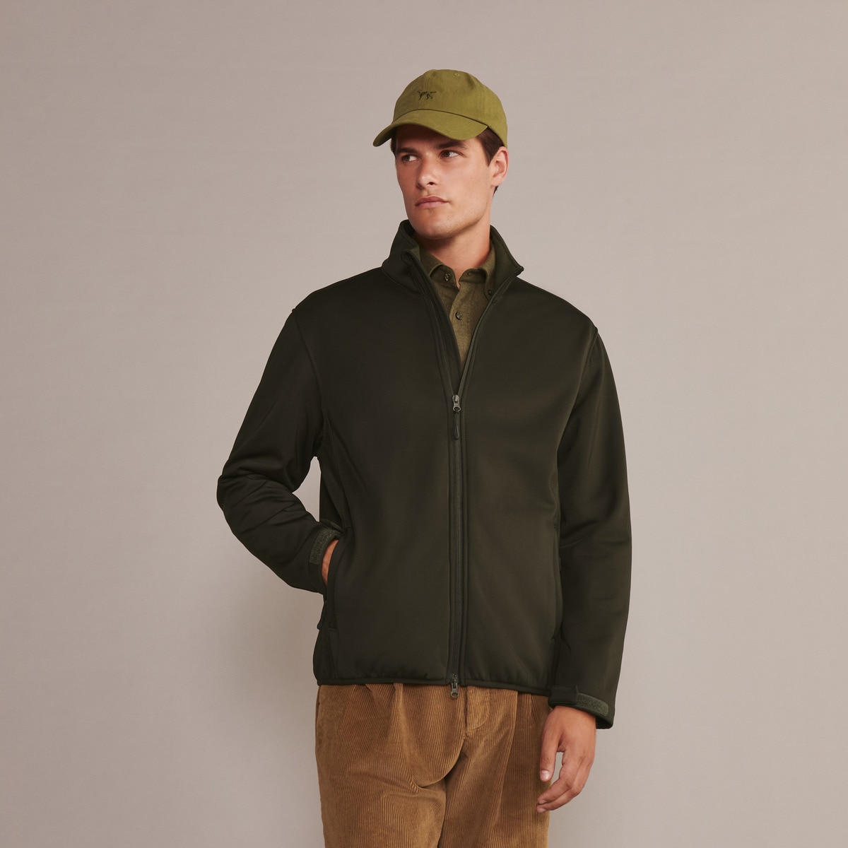 Blusão Softshell de Homem Verde Bosque-2