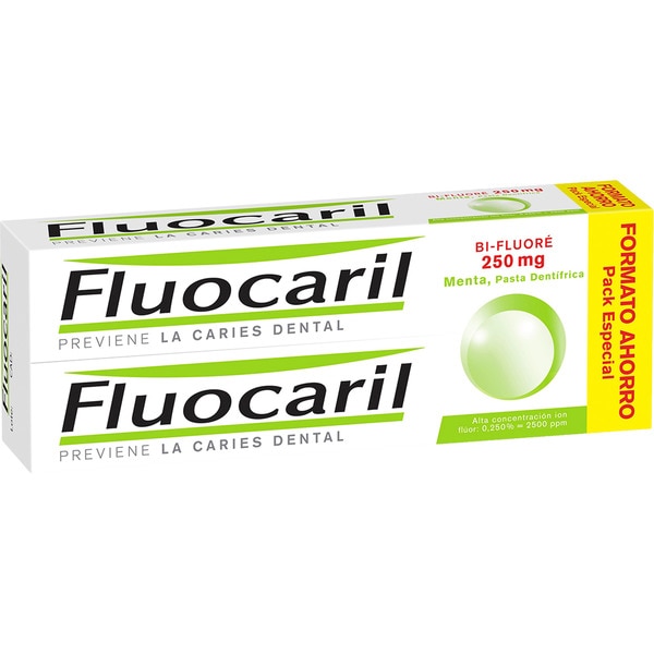 Pack Bi-fluoré Zahnpasta, verhindert Blutungen und Entzündungen des Zahnfleisches 125+125 ml