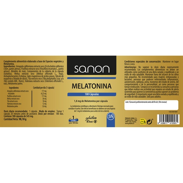 Melatonin Topf 180 Kapseln trägt zu einem schnelleren Einschlafen bei