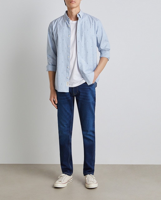 Imagen 0 de Camisa manga larga de hombre oxford print