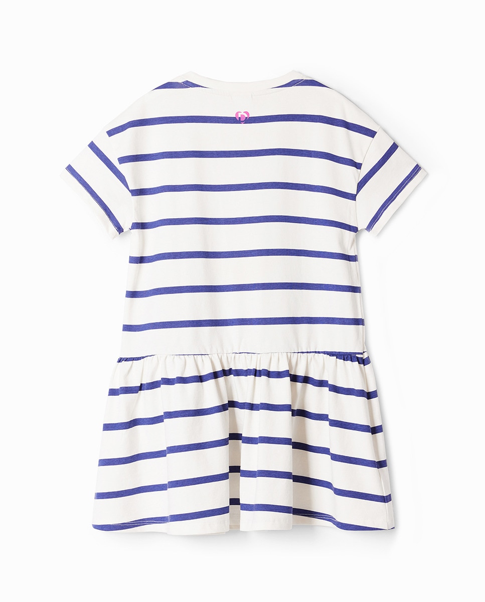 Vestido com Bordado de Coração à Frente Azul-marinho-4