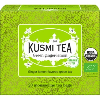 Chá Verde sabor Gengibre e Limão 20 saquetas embalagem 44 g - Kusmi Tea
