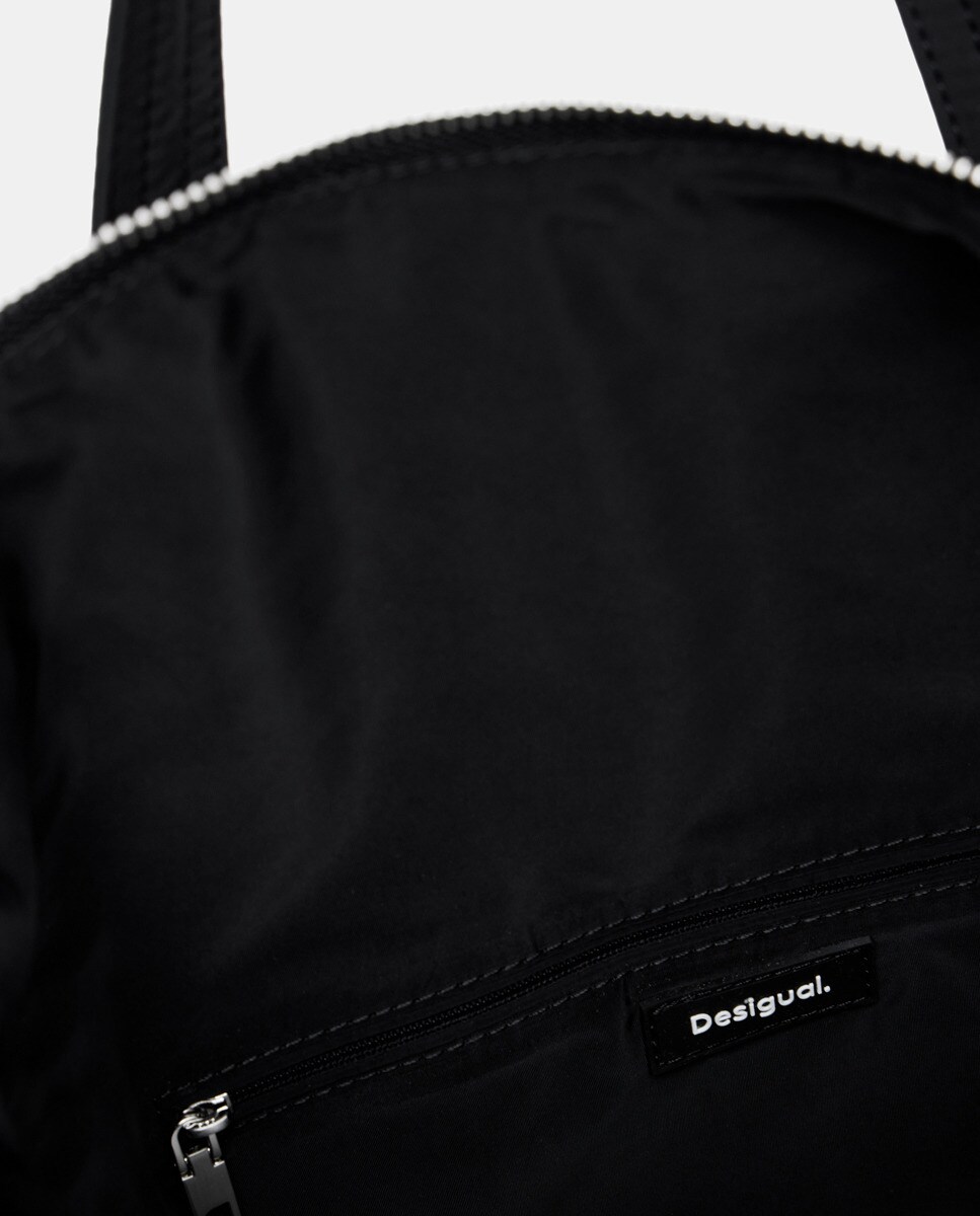 Mochila Grande Multiposições de Nylon Preto-5
