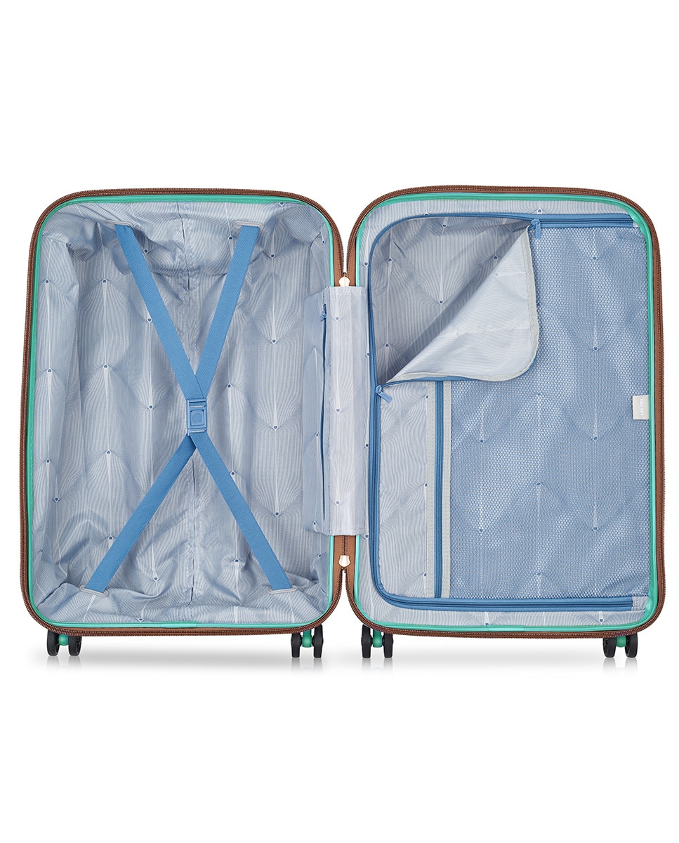 Freestyle maleta trolley mediana 4 ruedas dobles 66cm Verde-2