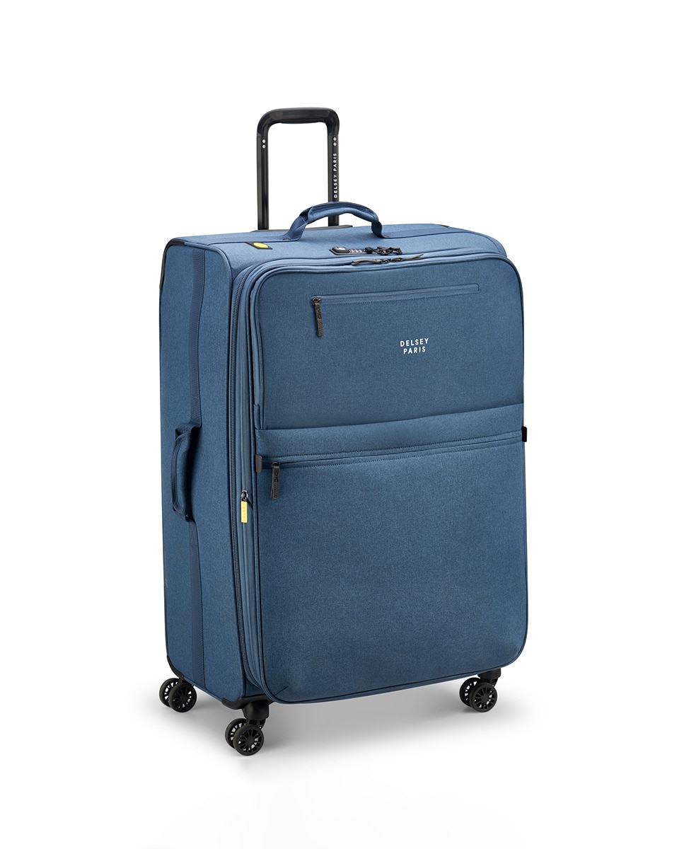 Maubert 2.0 maleta trolley grande expansible 4 ruedas dobles 79cm Azul-3