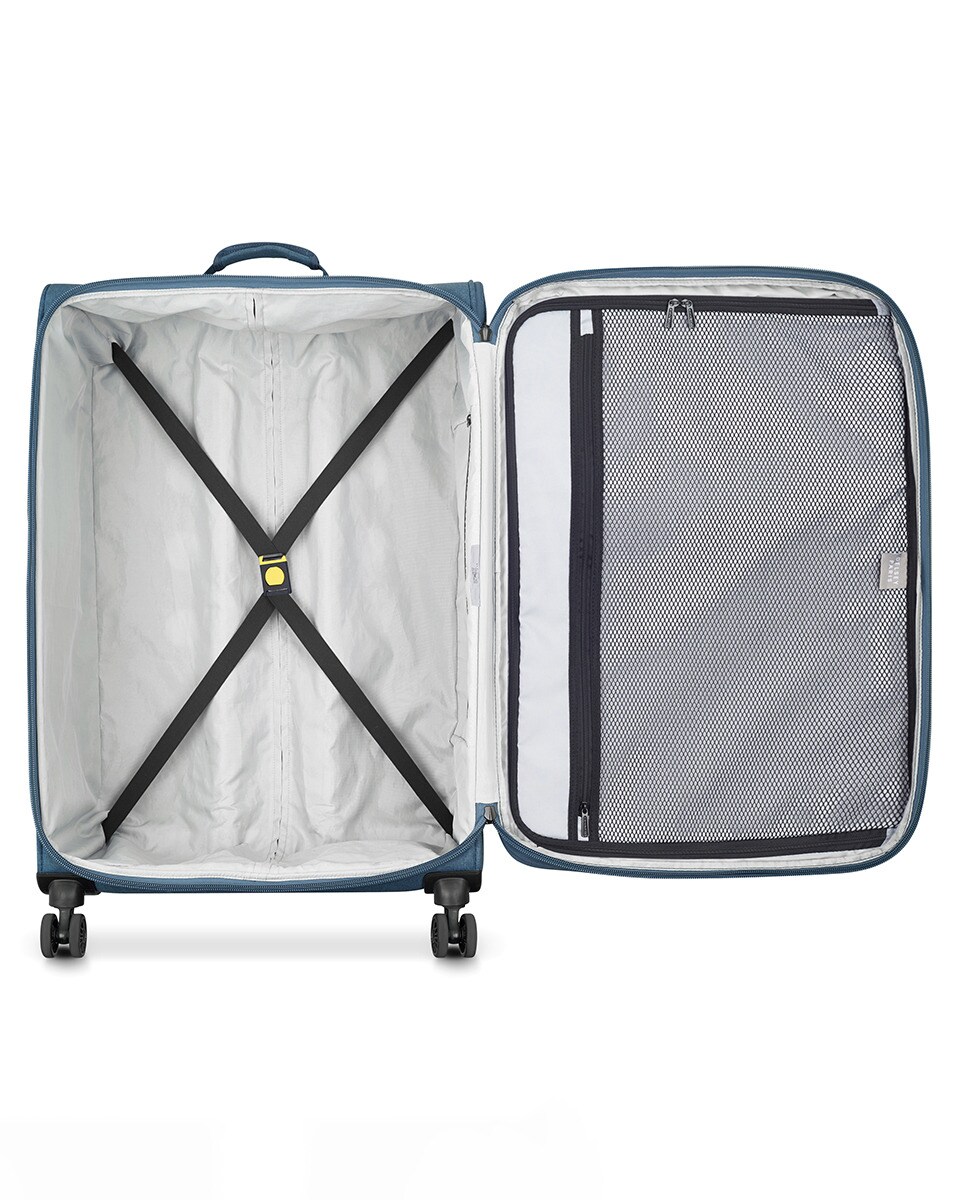 Maubert 2.0 maleta trolley grande expansible 4 ruedas dobles 79cm Azul-2