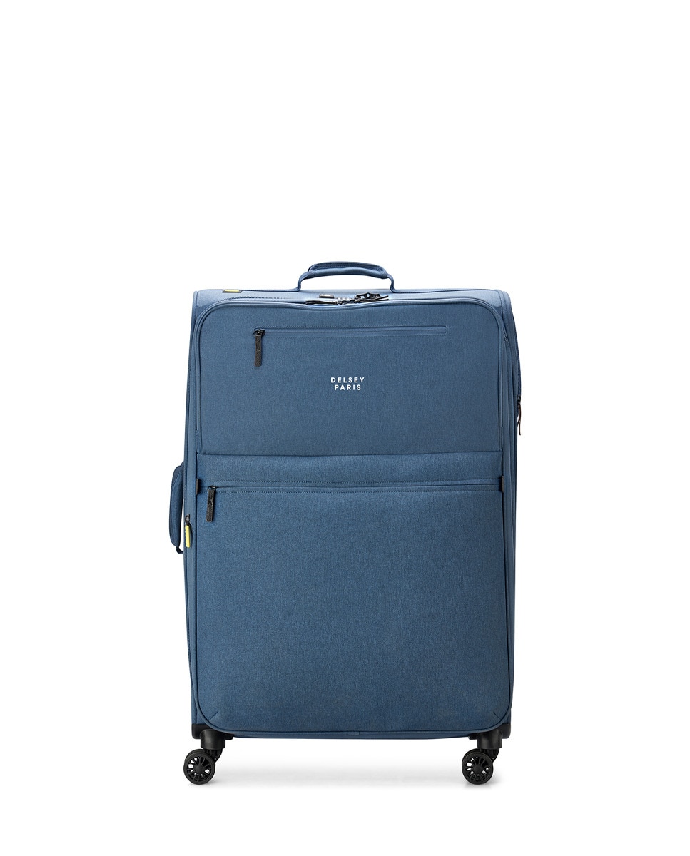 Maubert 2.0 maleta trolley grande expansible 4 ruedas dobles 79cm Azul-1