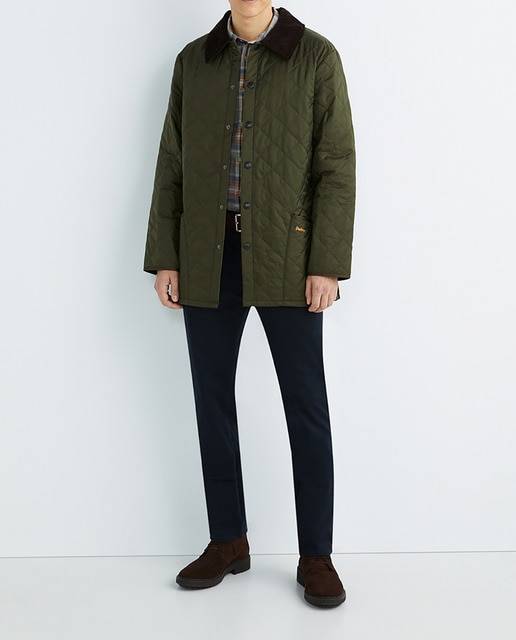 Imagen 0 de Chaqueta acolchada clásica de nylon de hombre con dos bolsillos laterales