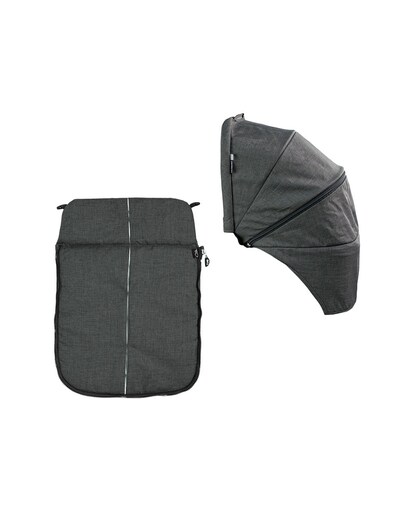 Imagen 0 de Pack de Accesorios Niu para Capazo Ventt: Capota y Cubrepiés gris oscuro