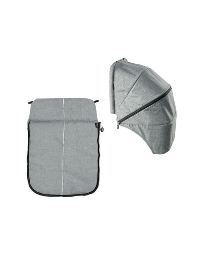 Imagen 0 de Pack de Accesorios Niu para Capazo Ventt: Capota y Cubrepiés gris claro
