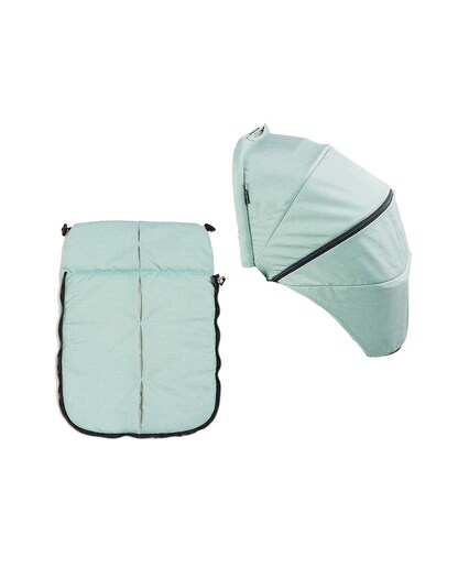Imagen 0 de Pack de Accesorios Niu para Capazo Ventt: Capota y Cubrepiés verde menta