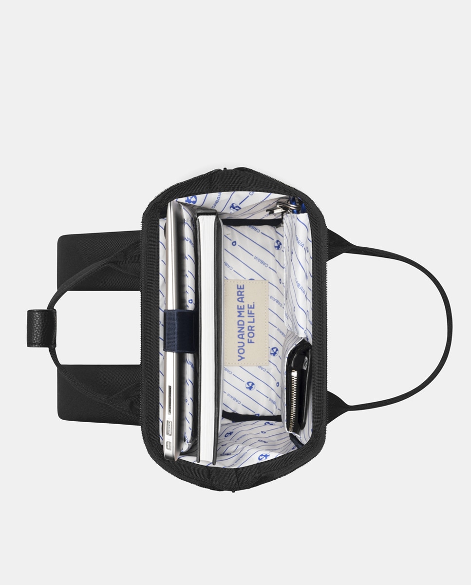 Mochila Berlin Small Repelente à Água - Preto Preto-17
