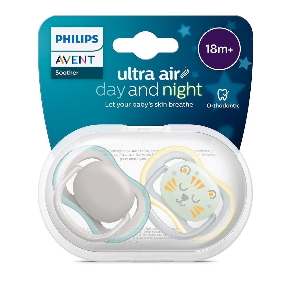 Chupeta Ultra Air Day&Night 0-6 Meses - 2 Un. Azul-claro-2
