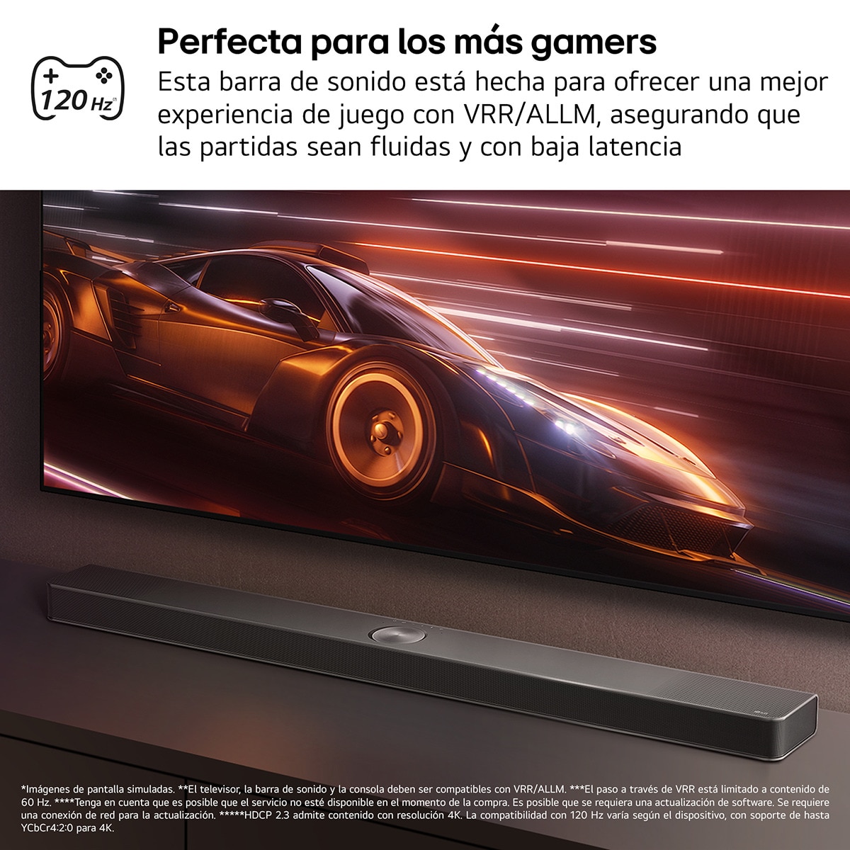 Barra de sonido LG S90TY AI Sound Pro 4K, 5.1.3, 570W, HDR10, Dolby Vision, Dolby Atmos y DTS:X, Wi-Fi, Subwoofer inalámbrico Negro-14