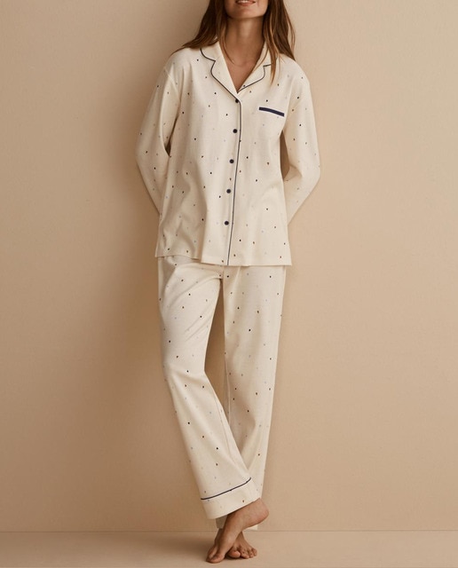 Imagen 0 de Pijama masculino largo estampado mujer