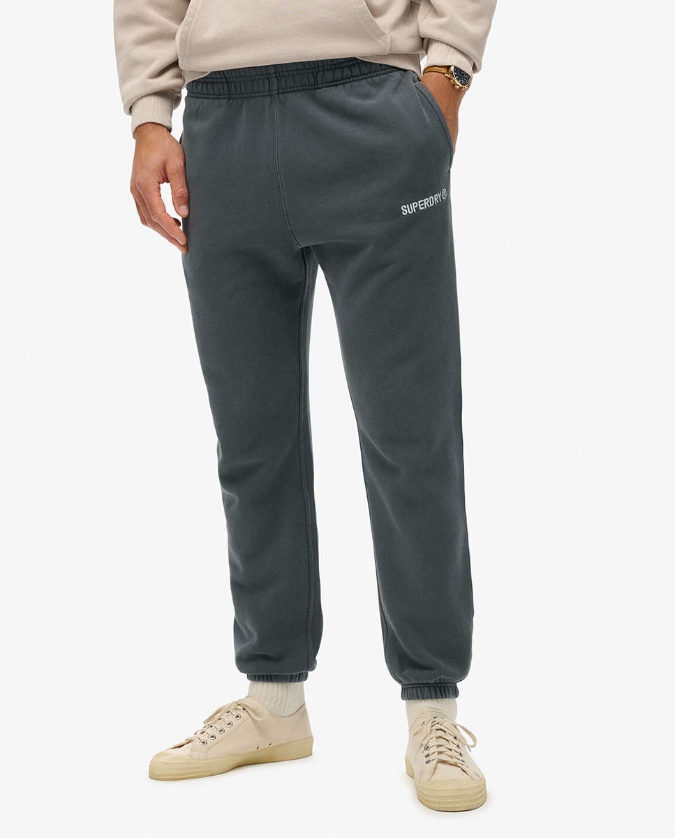 Joggers com Micro Logótipo Estampado Cinzento-escuro-3