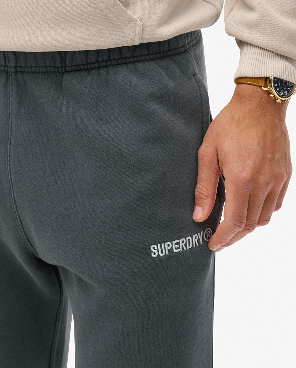 Joggers com Micro Logótipo Estampado Cinzento-escuro-2