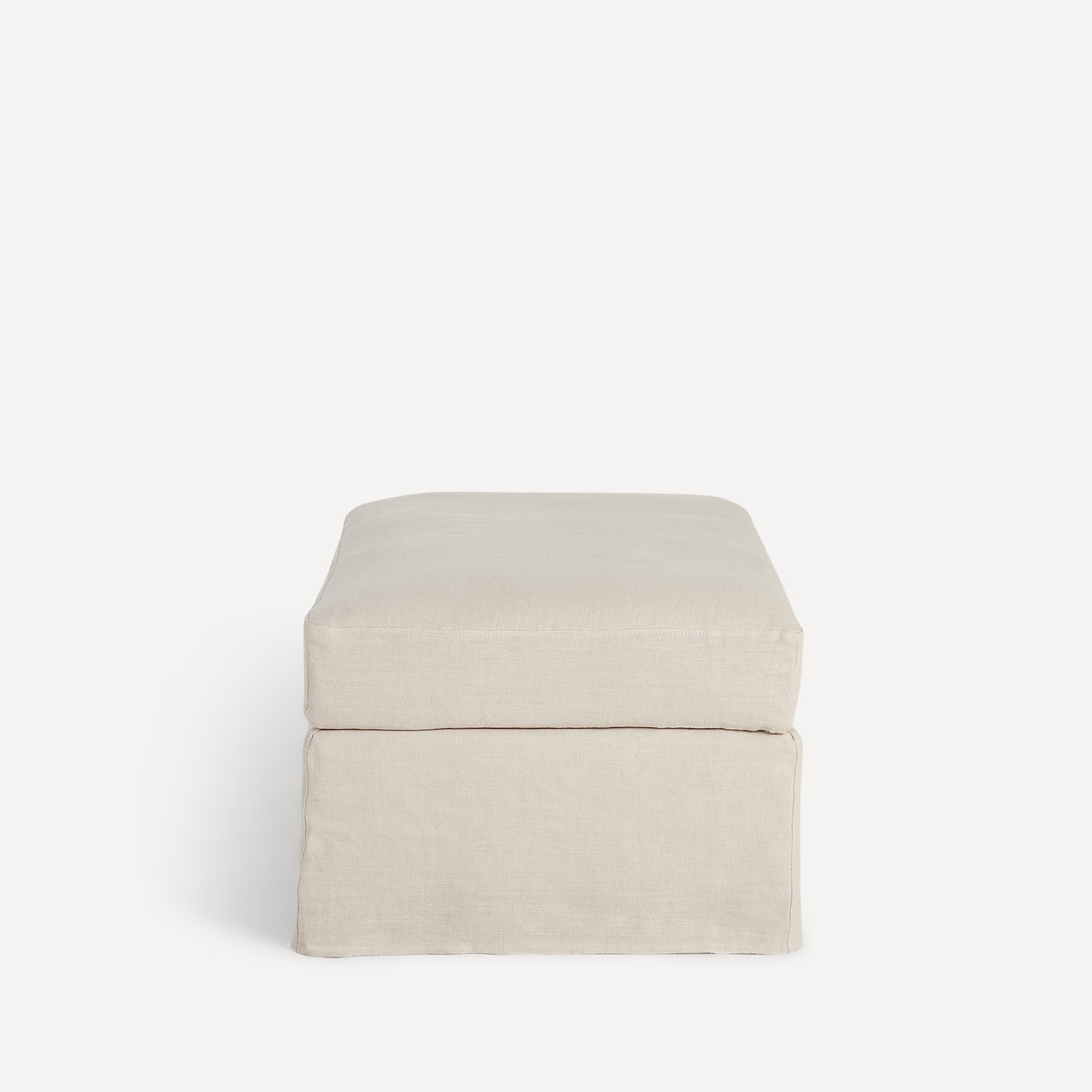 Pufe Desembainhável de Linho Marbore Pedra-2