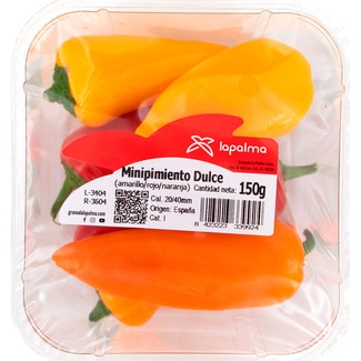 pimientos mini dulces tarrina 150 g - La Palma