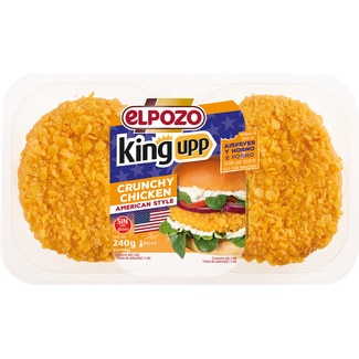 King Upp Crunchy Chicken burger meat de pollo 2 unidades x 120 g sin gluten bandeja 240 g - Elpozo