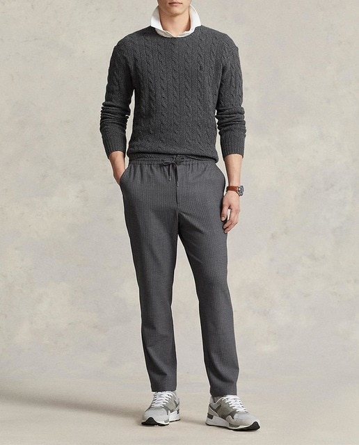 Imagen 0 de Pantalones de hombre Regular Fit de mezcla de lana