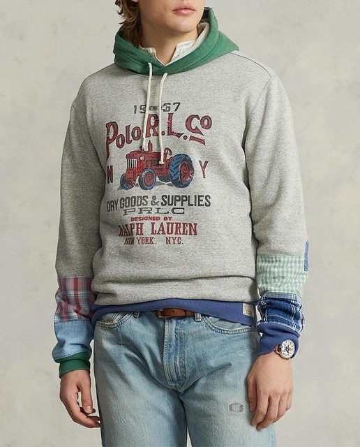 Imagen 0 de Sudadera hombre con capucha y dibujo tractor