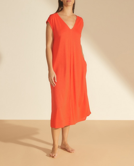 Imagen 0 de Vestido midi manga corta