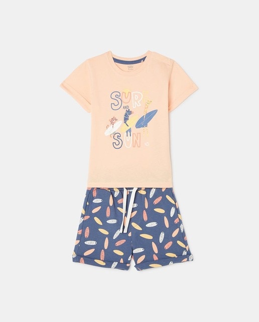 Imagen 0 de Conjunto de bebé niño de camiseta y short