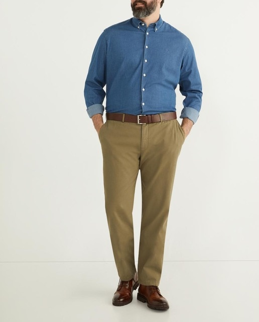 Imagen 0 de Chino texturizado de hombre regular fit tallas grandes