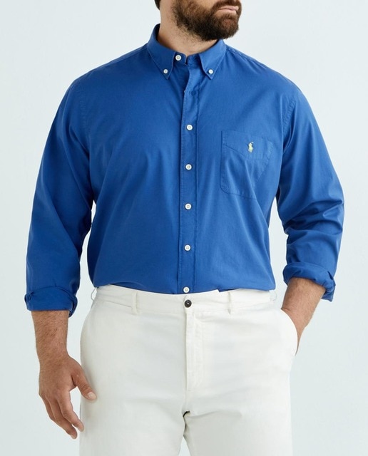 Imagen 0 de Camisa de hombre Regular Fit cuello botones tallas grandes