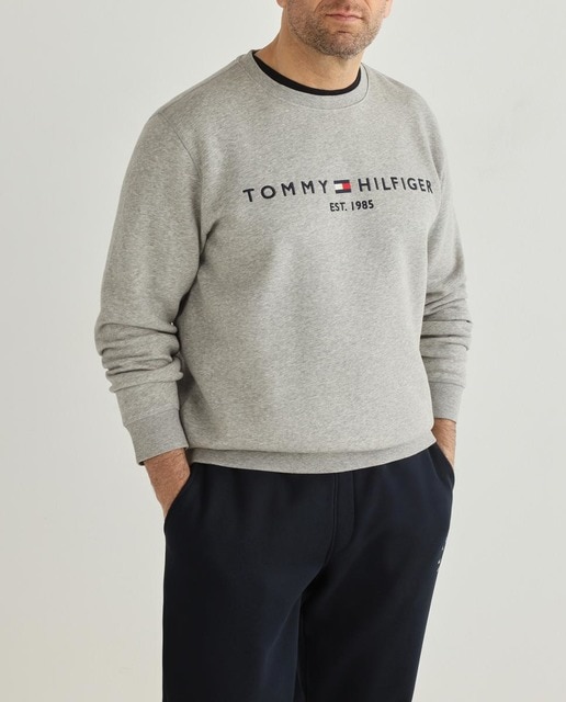 Imagen 0 de Sudadera de hombre con logo al pecho color gris tallas grandes