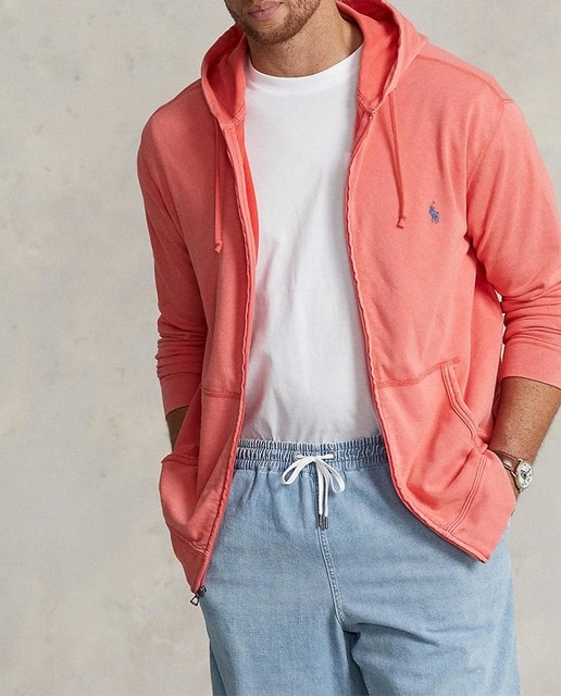 Imagen 0 de Sudadera de hombre de punto de rizo con capucha tallas grandes