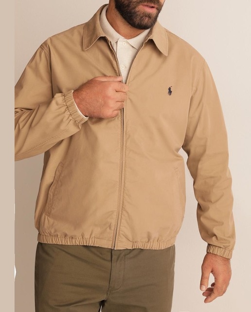 Imagen 0 de Cazadora corta regular fit camel tallas grandes