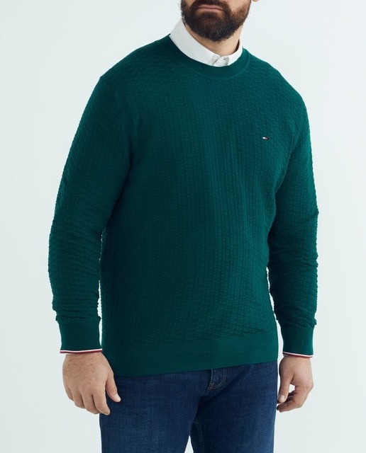 Imagen 0 de Jersey de hombre cuello caja liso estructura tallas grandes