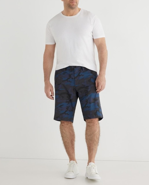 Imagen 0 de Bermuda de hombre camuflaje azul índigo tallas grandes
