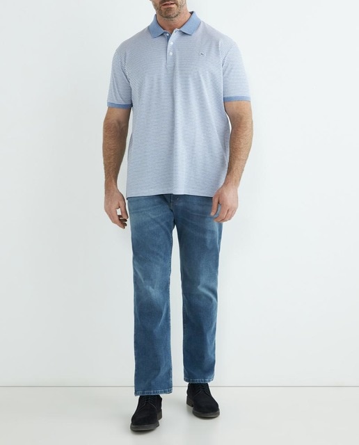 Imagen 0 de Polo de hombre microrayas tallas grandes