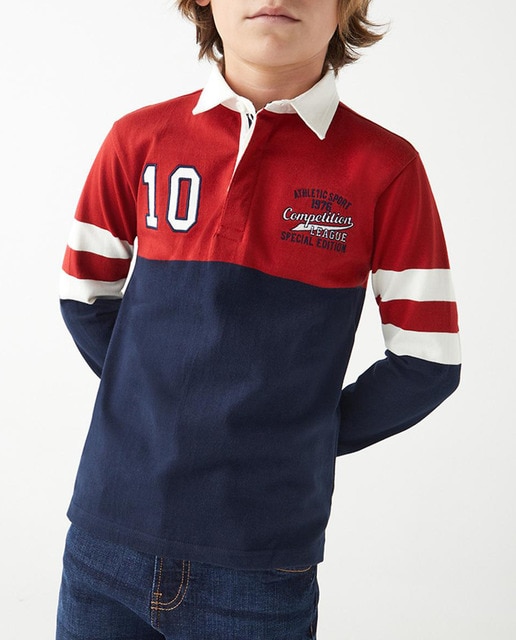 Imagen 0 de Polo manga larga dos colores