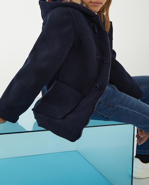 Imagen 0 de Trenka de niño con capucha y cuadros en interior