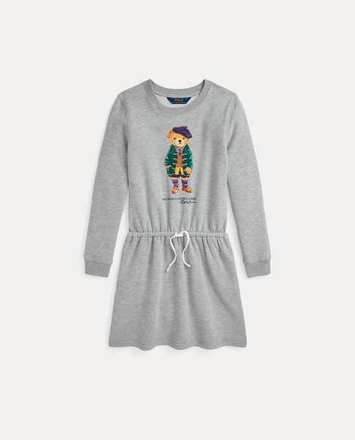 Imagen 0 de Vestido de niña en gris con Polo Bear