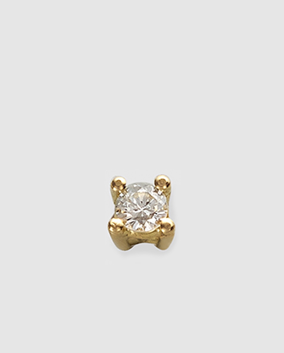 Pendiente Piercing de oro y diamante Blanco-1