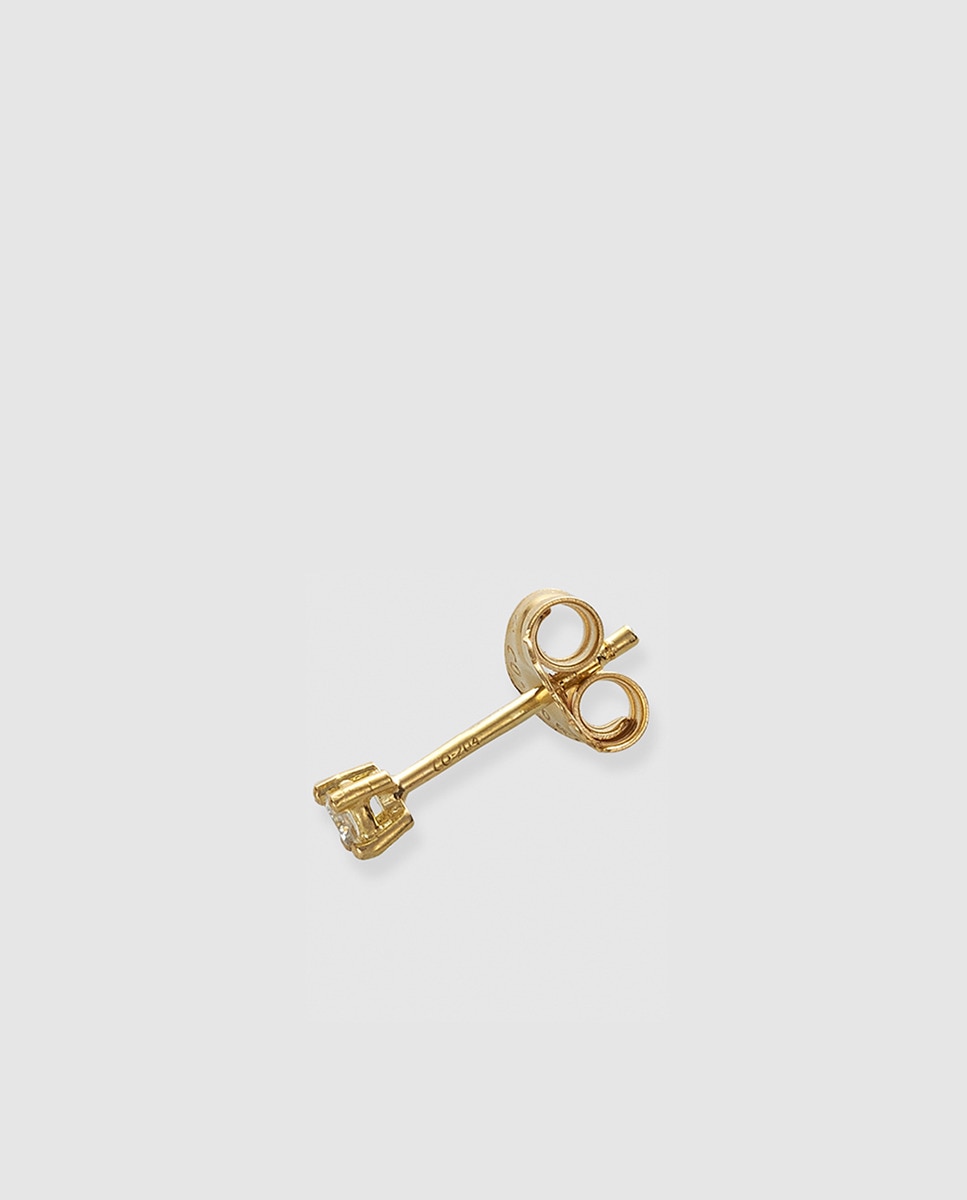 Pendiente Piercing de oro y diamante Blanco-2