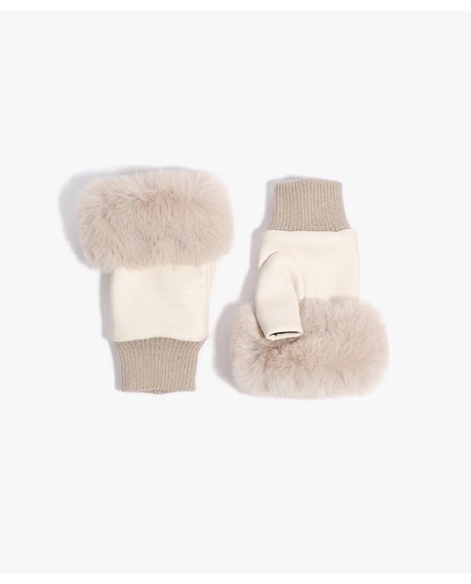 Imagem 0 de Luvas Sem Dedos em Creme