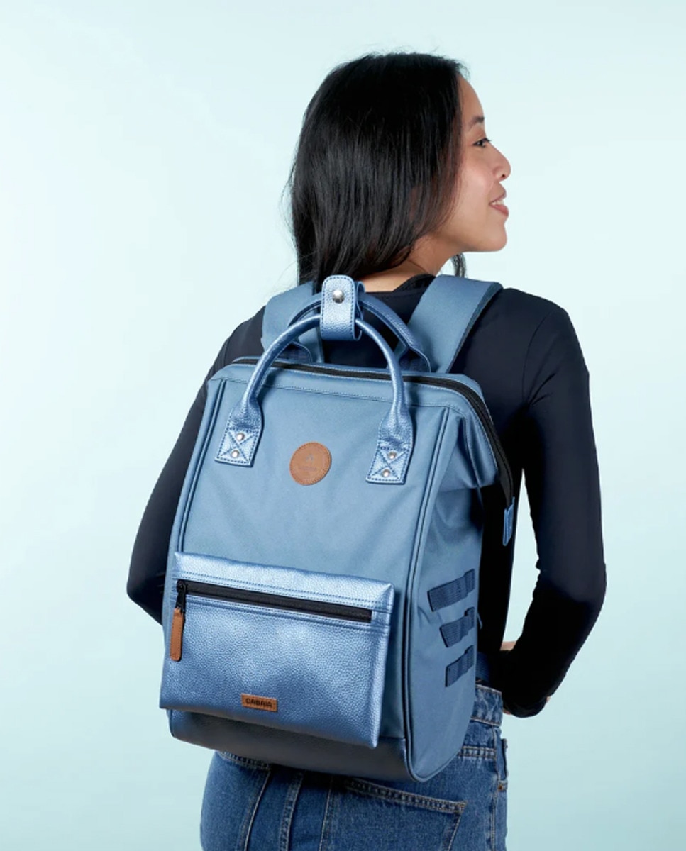 Mochila Unissexo Adventurer Bourgas Medium em Material Reciclado e Repelente à Água Azul-2