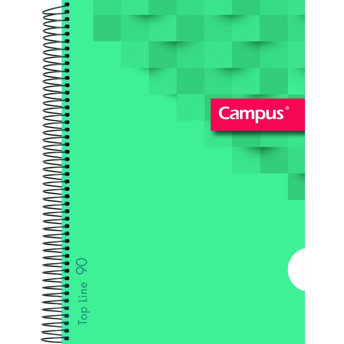 Cuaderno espiral A5+ tapa polipropileno 80 hojas 90g cuadrícula 4x4 mm Campus Rosa-3