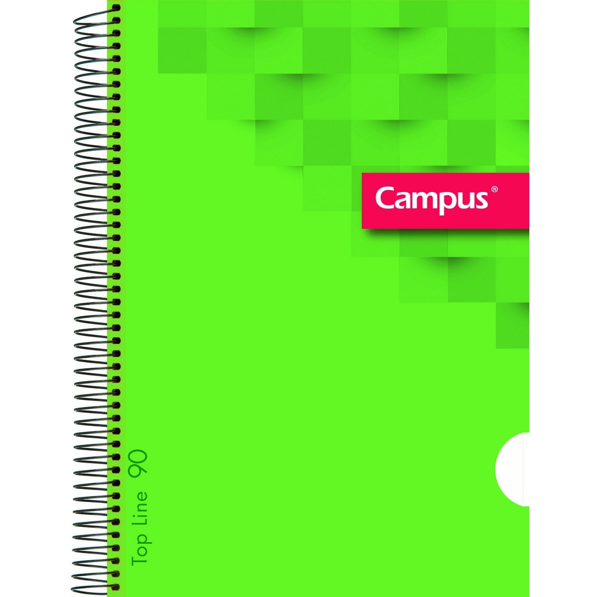 Cuaderno espiral A4 tapa polipropileno 80 hojas 90g cuadrícula 4x4 mm Campus Rosa-5